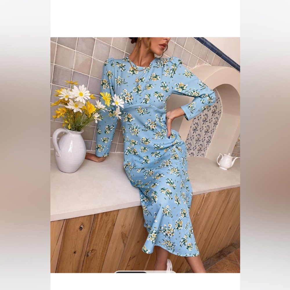 FLORAL MODEST  BOW MAXI MIDI DRESS WEDDING GUEST  GRADUATION